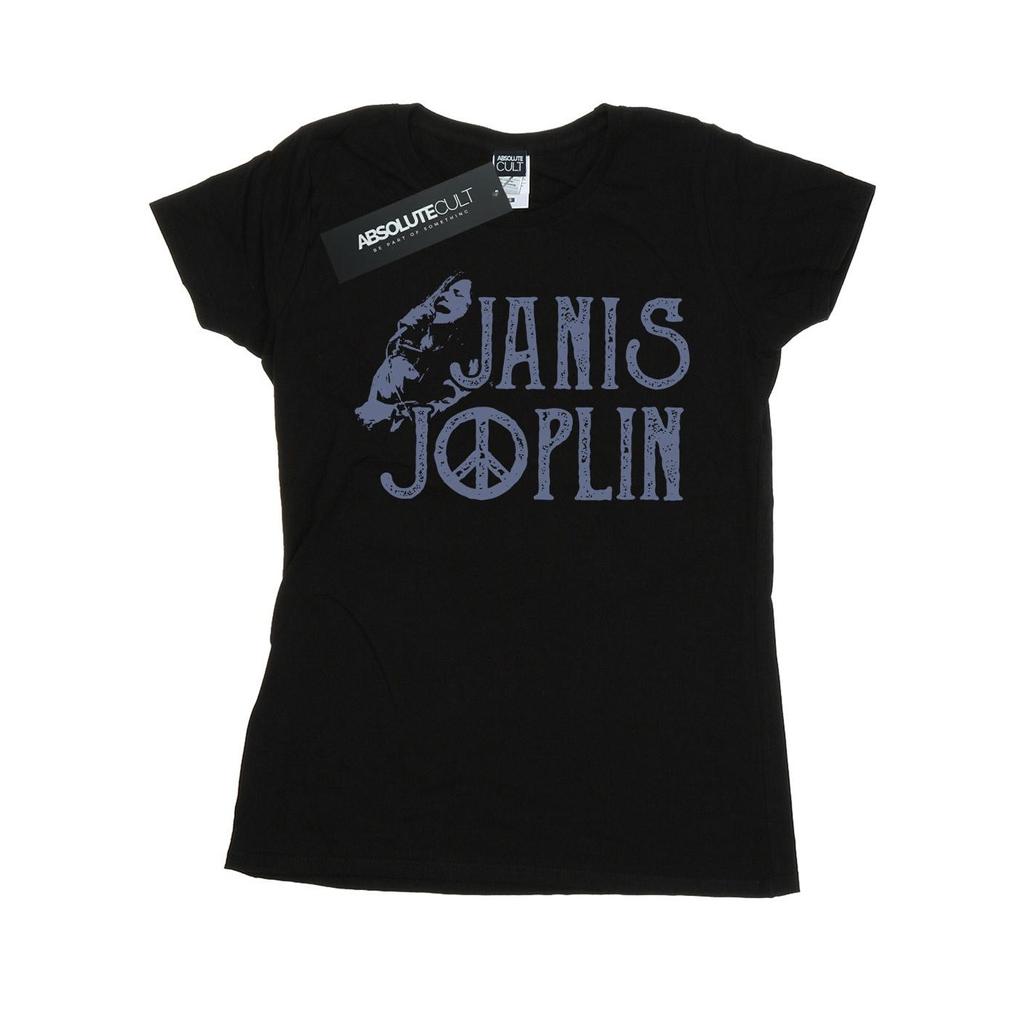 Janis Joplin Womens/Ladies Type Logo Cotton T-Shirt