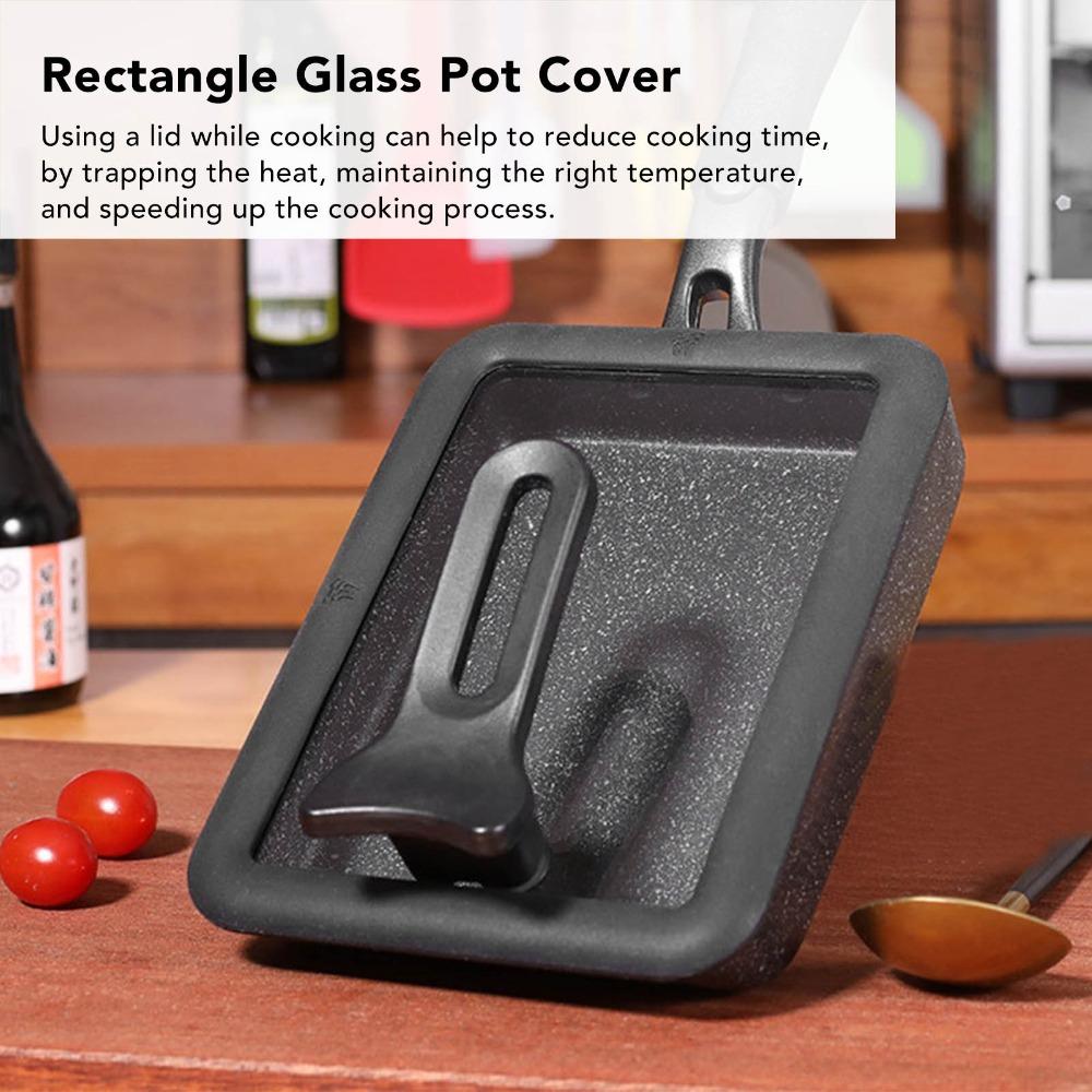 Thickened Pot Cover Visible Glass Lid Replacement Skillet Lid  Home Kitchen