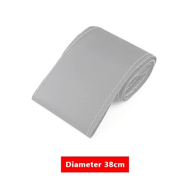 38 см DIY автомобильный руль, оплетка, чехол из микрофибры, кожаные иглы и нитки, мягкие нескользящие комплекты автомобильных аксессуаров для интерьера