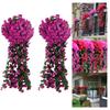 2 packs of bright artificial hanging orchid bouquets, 2023 fake wisteria vine hanging floral plants, long hanging bush flower garlands for walls