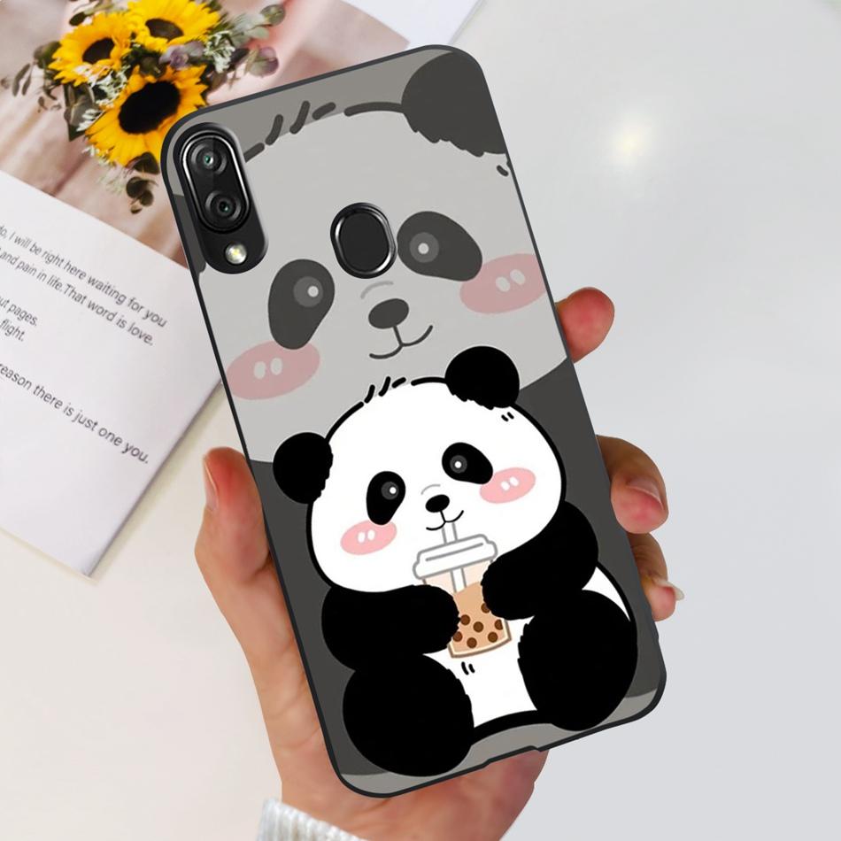 For ZTE Blade V10 Vita Cute Panda Cartoon Case For Zte Blade V10 2019 Blade V10vita Soft TPU Black Silicone Phone Cases