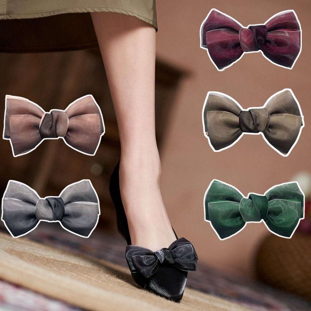 1 шт. фланелевая марля съемные блестящие зажимы бант лента украшения для обуви зажим подвеска пряжка
