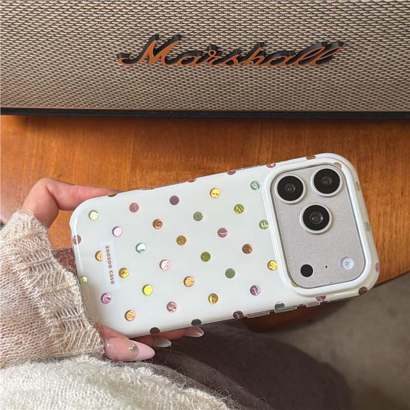 Яркий корейский стиль в горошек Чехол для телефона для Apple iPhone 16 Pro/17 Pro Max