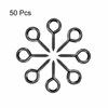 uxcell Screw Eye Hooks, Self-Tapping Screws, Screw-In Hanger Eye-Shaped Hooks, Black, 2.7mm X 22mm, 50 Pieces