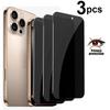 3 шт. в упаковке для iPhone 16 Pro Max 15 Plus 16e 14 13 Mini 12 11 Pro Max Privacy Screen Protector Anti-spy Privacy Screen Protector из закаленного стекла