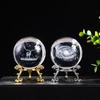 30 Clear Crystal Balls with 3D Laser-Engraved Solar System and Earth Galaxy Design - Creative Desktop Ornaments