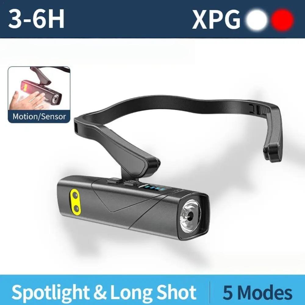 Outdoor Camping New Headlamp Bright Super Bright Ultra Light Ear Strap Waterproof Camping Hiking Fishing W/h Cable