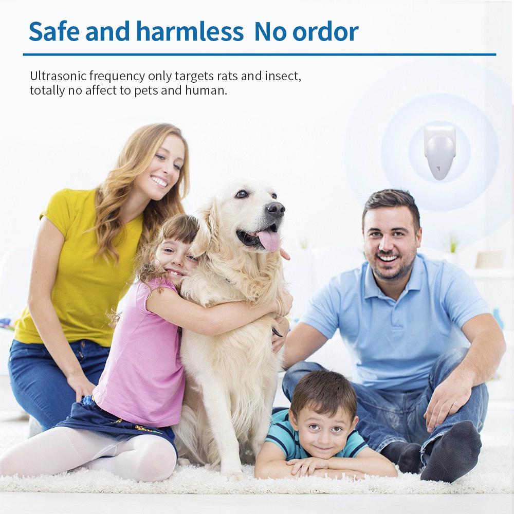 Ultrasonic Pest Repeller Plug Electric Pest Control - Professional Home Repellent - For Fleas,