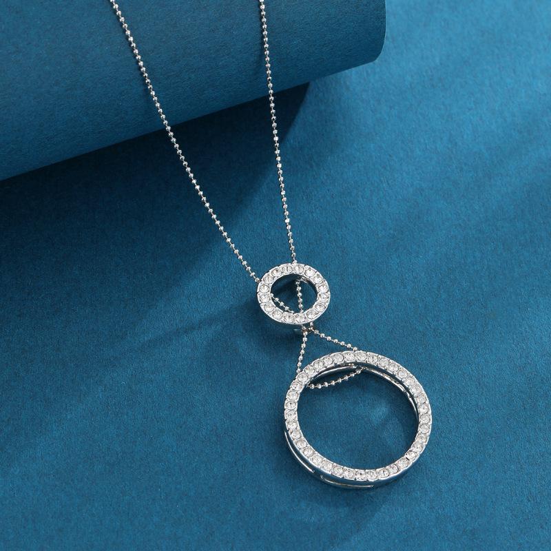 Spring, Summer, Autumn And Winter Versatile Fashion Geometric Circle Pull Adjustment Necklace Women'S Trend Clothing Accessories