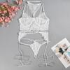 Порно женский комплект сексуального нижнего белья, кружевное нижнее белье, одежда для сна с лямкой на шее и подвязками, интимное эротическое белье, секс-костюмы, комплект с бюстгальтером