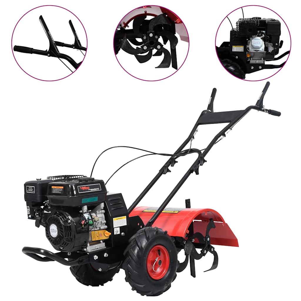 Gas Powered Garden Cultivator 6.5 HP 196 cm³