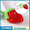 1pc Universal Auto Interior Pendant Car Strawberry Styling Ornaments Car Rearview Mirror Decroative Lanyard Car Accessories