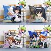 GIRLS und PANZER Классическая наволочка Диван Декоративная Домашняя Двусторонняя печать Короткий плюш Подушка Наволочка Праздничный подарок