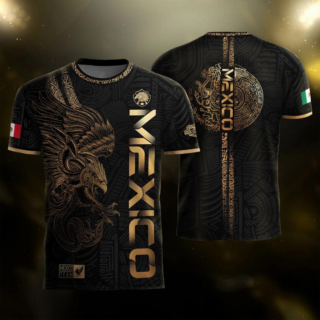 Men's Casual Short Sleeve T-Shirt Mexico Lettering Graphic Print Crew Neck Lightweight Soft Fabric Comfortable Fit