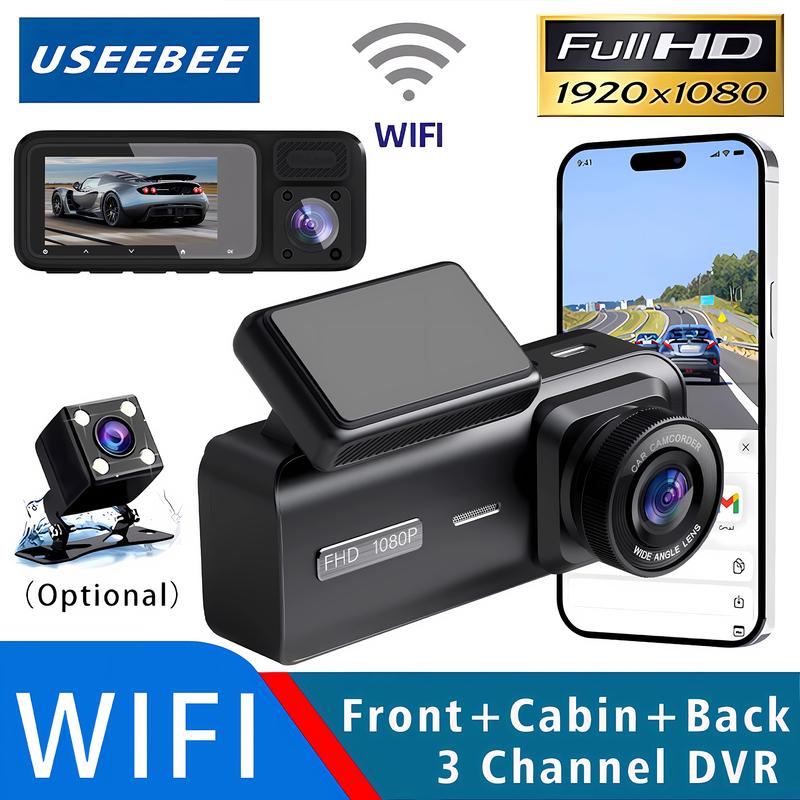 3 Channel WIFI Dash Cam HD 1080P Car Dvr Interior Vehicle Three Way Camera Mini DVRs Recorder Video Registrator Dashcam Camcord