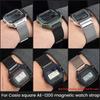 Модифицированные аксессуары Ae1200 Магнитная сетчатая цепочка для часов для Casio Ae-1200 1300 A158 A159 A168 F91W Металлический ремешок Стальной мужской ремешок для часов