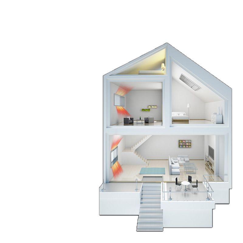 Графеновый Углеродный Кристаллический Настенный Электрический Обогреватель: Энергосберегающий радиатор в стиле фрески