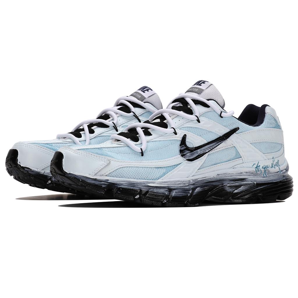 Nike Initiator Cushioning Abrasion Resistant Cushioning, Wear Resistant Low top Running Shoes Men's Blue Black 394055-101(TeamThree-)