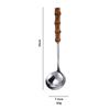 Stainless Steel Soup Spoon Colander with Wooden Handle Anti-scalding Hot Pot Scoops Serving Tablespoons Kitchen Utensils