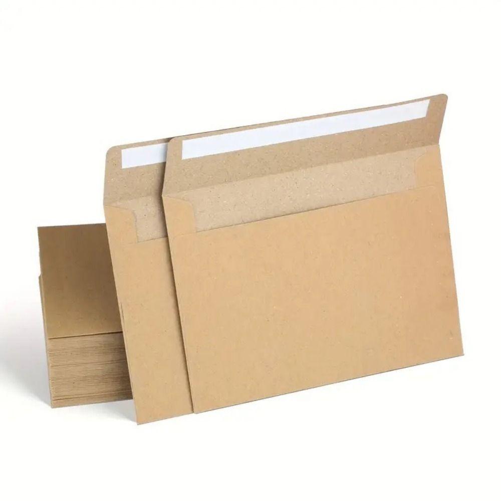 20pcs Sealing Pe Kraft Envelopes Blank Greeting Card For Wedding Party Invitation
