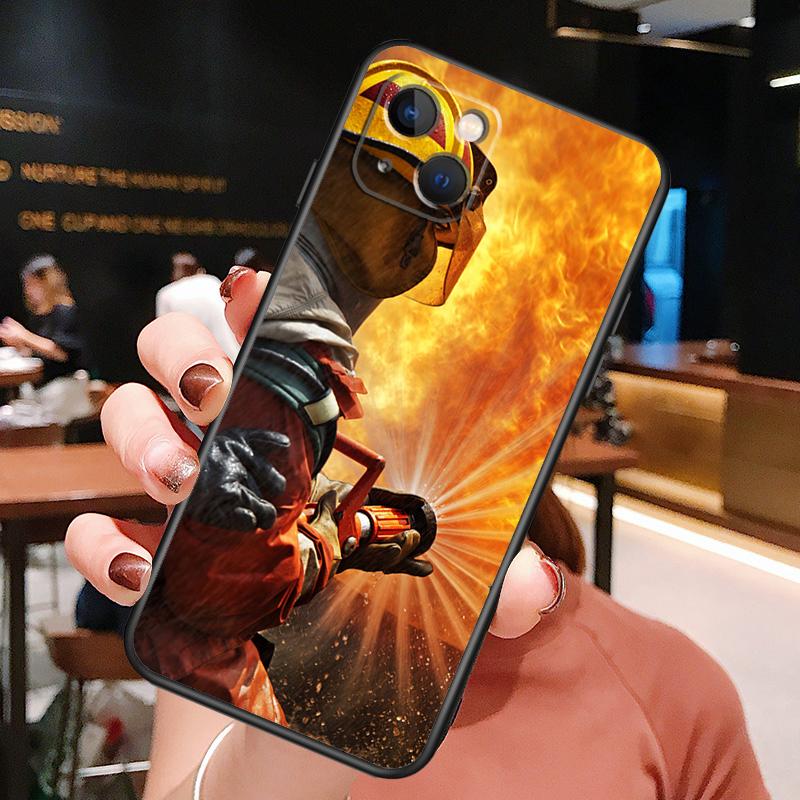 Firefighter Heroes Fireman Phone Case For iPhone 16 Pro Max 15 13 12 11 14 Pro Max Plus 12 13 Mini XR 16e Funda Cover