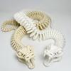 3D Printed Skeleton Snake Figurine Movable Joints Skeleton Snake Figure Articulated Animal Model Toy Home Office Bookshelf Desktop Decoration Ornament