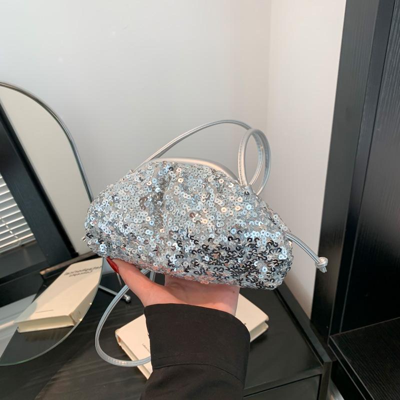 Shoulder Bag with Sparkling Sequin Frame Fashionable Crossbody Bag Super Cool High Quality for Women Simple and Versatile