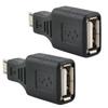 2Pack USB2.0 Micro USB Male To Type A Female OTG Adapter Connector Converter Coupler for Android Devices and Tablets
