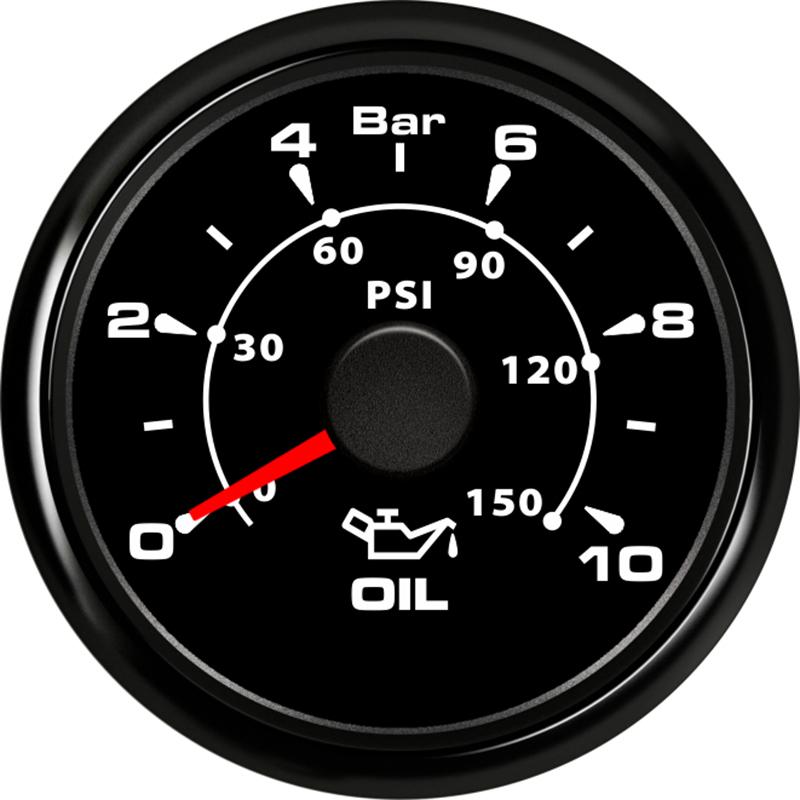52mm Oil Pressure Gauge 0~10 Bar 0~5Bar Waterproof Car Fuel Pressure Meter 8 Colors Backlight Auto Truck Boat Yacht customized