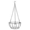 YARNOW Металлическая подвесная корзина для растений с цепью, 24 x 16 x 11 см, Идеально подходит для балконов и помещений, как подвесная стойка для растений и садовый декор