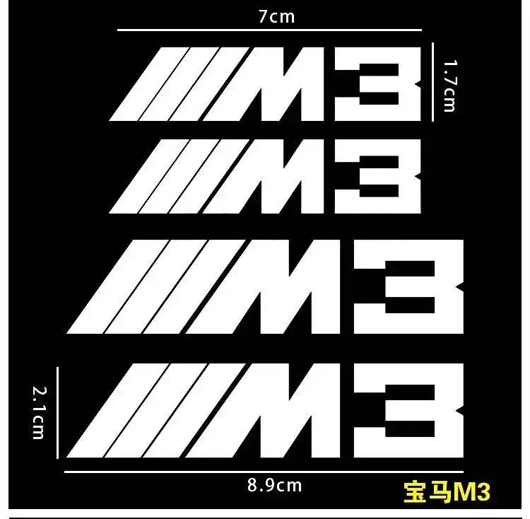 NNXPW1 4pcs Car brake Caliper Sticker For bmw M Sticker X1 X3 X4 X5 X6 X7 e46 e90 f20 e60 M3 M5 M6 Car accessories styling
