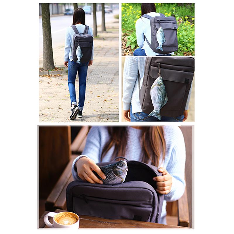 Милый пенал с имитацией рыбы, кавайный мультяшный пенал на молнии, большая вместительная портативная сумка для хранения, держатель для канцелярских принадлежностей, сумки для ручек