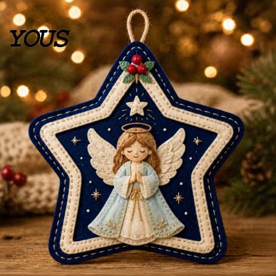 Christmas Ornament for Wall Hanging Felt Pendant, Decorative Holiday Craft Office Home Decor, Indoor Outdoor Fireplace Tree Decorations Bedroom Window