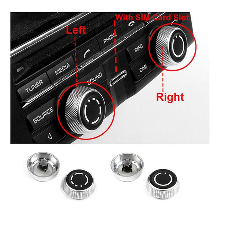 Air Conditioning Knob Console Audio Volume Radio Knob Cover Control Switch Button For Porsche Macan Panamera Cayenne Parts