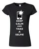 Детская футболка с надписью Keep Calm And Take A Selfie, вспышка, камера телефона, фото, смешная, DT, унисекс