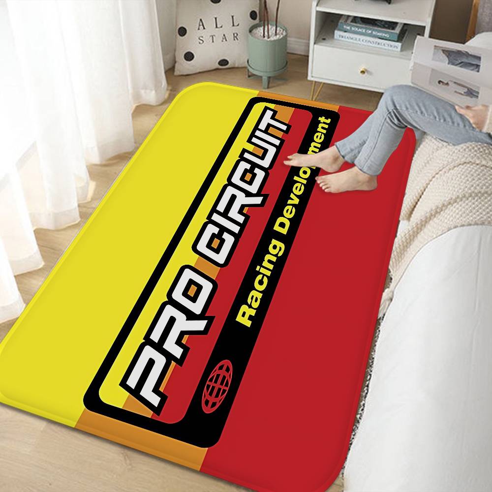Motorcycle Garage Pro Circuit Room Mats Retro Multiple Choice Living Room Kitchen Rug Non-Slip Welcome Rug