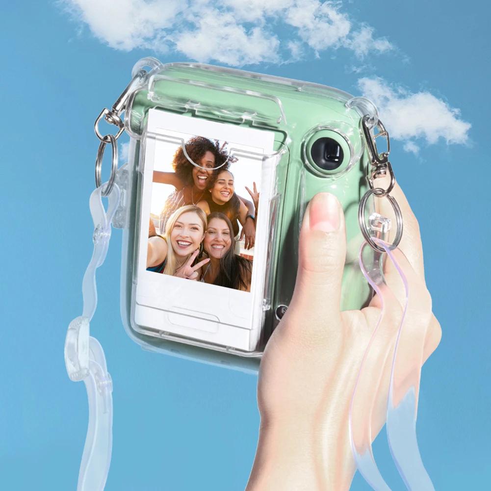 Для камеры Instax Mini 11 чехол прозрачный чехол для хранения мягкий силиконовый защитный чехол сумка для переноски ремень наклейка комплект из трех предметов