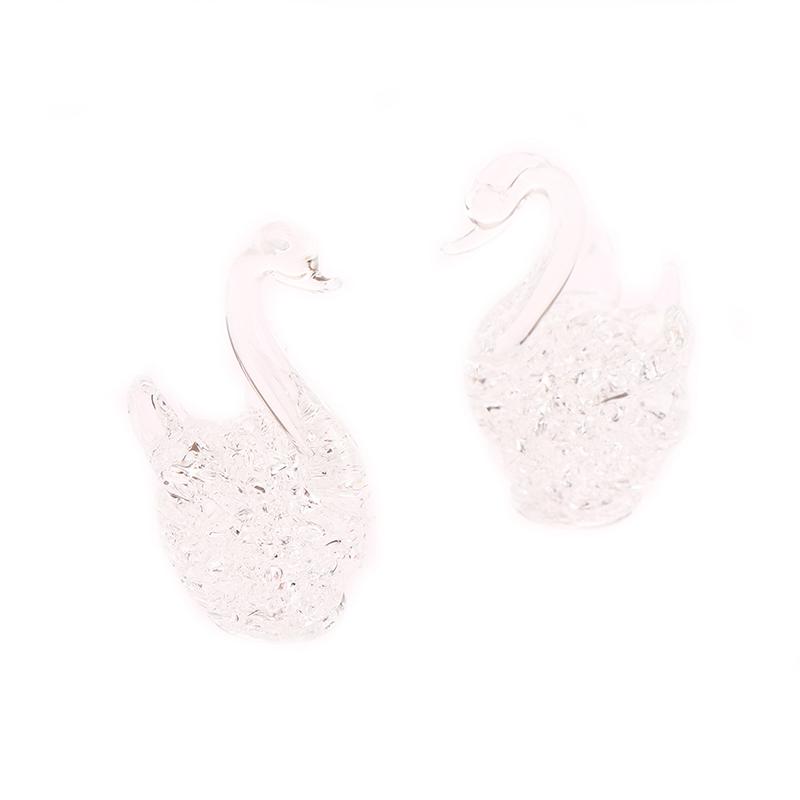 1 шт. статуэтка лебедя, стеклянное украшение в виде животного, фигурки лебедя, украшение для домашнего стола, миниатюрный креативный подарок