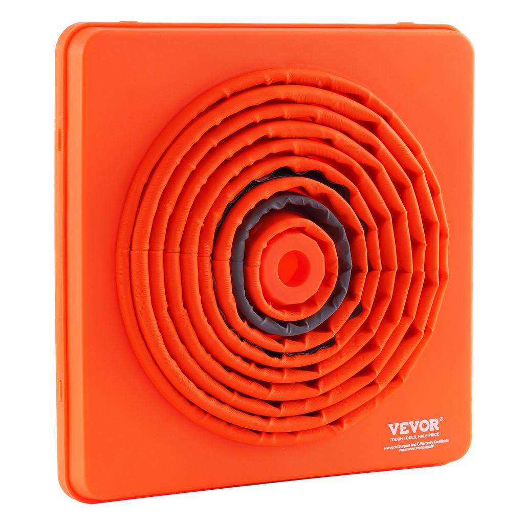 VEVOR Safety Cones, 4 Pack 28 inch Collapsible Traffic Cones, Construction Cones with Reflective Collars, Wide Base and A Storage Bag