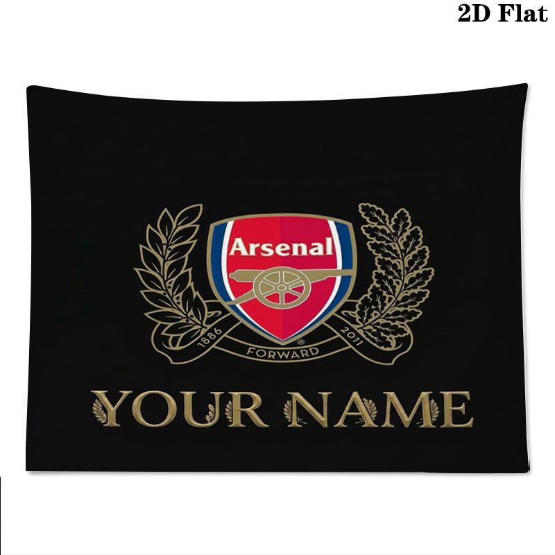 Arsenal F Custom Name Wall Tapestry Aesthetic Wall Hanging Printed Fabric Blanket Decorative Tapestries for Bedroom Living Room Home Decor