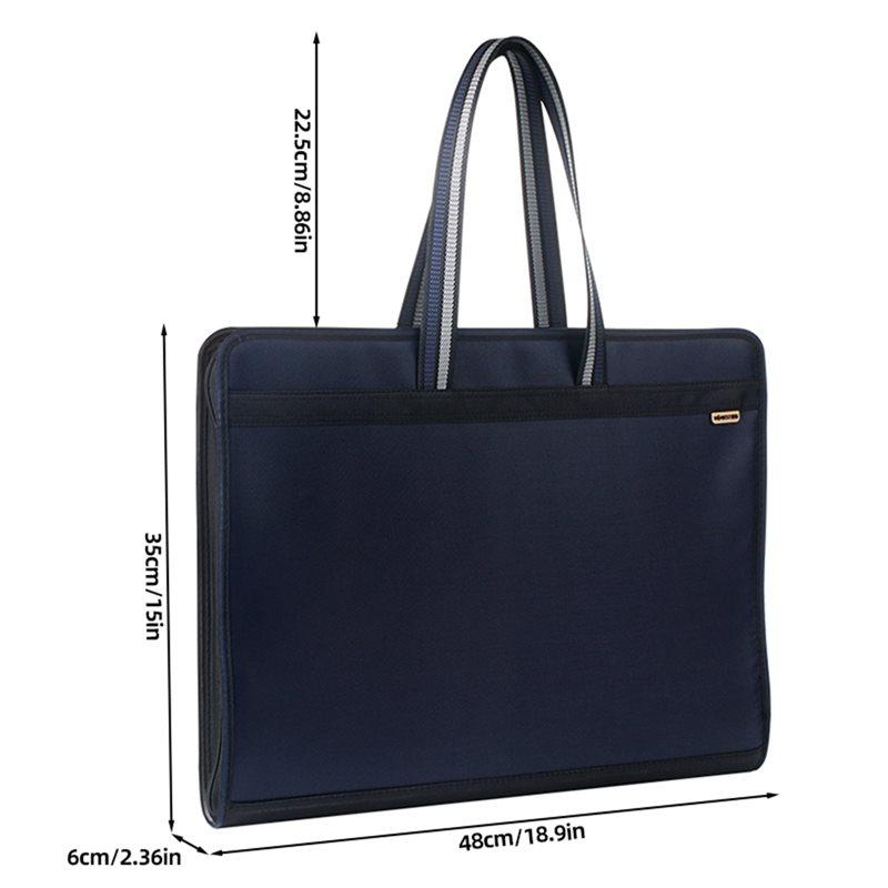 A58Z A3 Folder Multilayer Handbag Art Package Oxford Cloth Handle Zipper Storage Bag Large Capacity