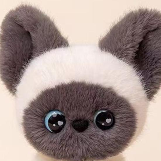 Yousheng Реалистичная кукла кошки Сиамская трехцветная кошка Плюшевая игрушка Мягкое чучело милый друг для стола и подарок для эмоциональной поддержки