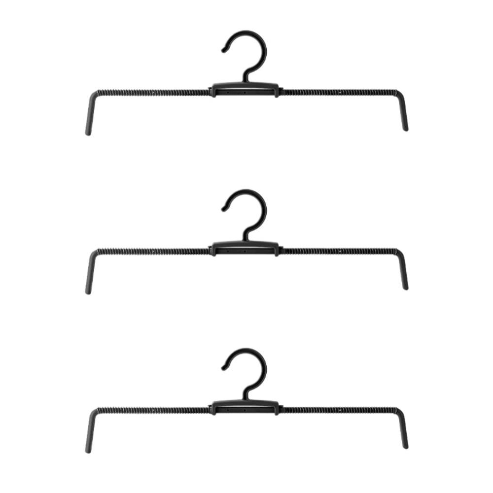 3pcs Multifunctional Stainless Steel Spring Clothes Hanger Clothes Drying Rack Closet Storage
