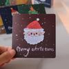 Exquisite oil painting style square Christmas greeting card small fresh creative postcard message blessing birthday card