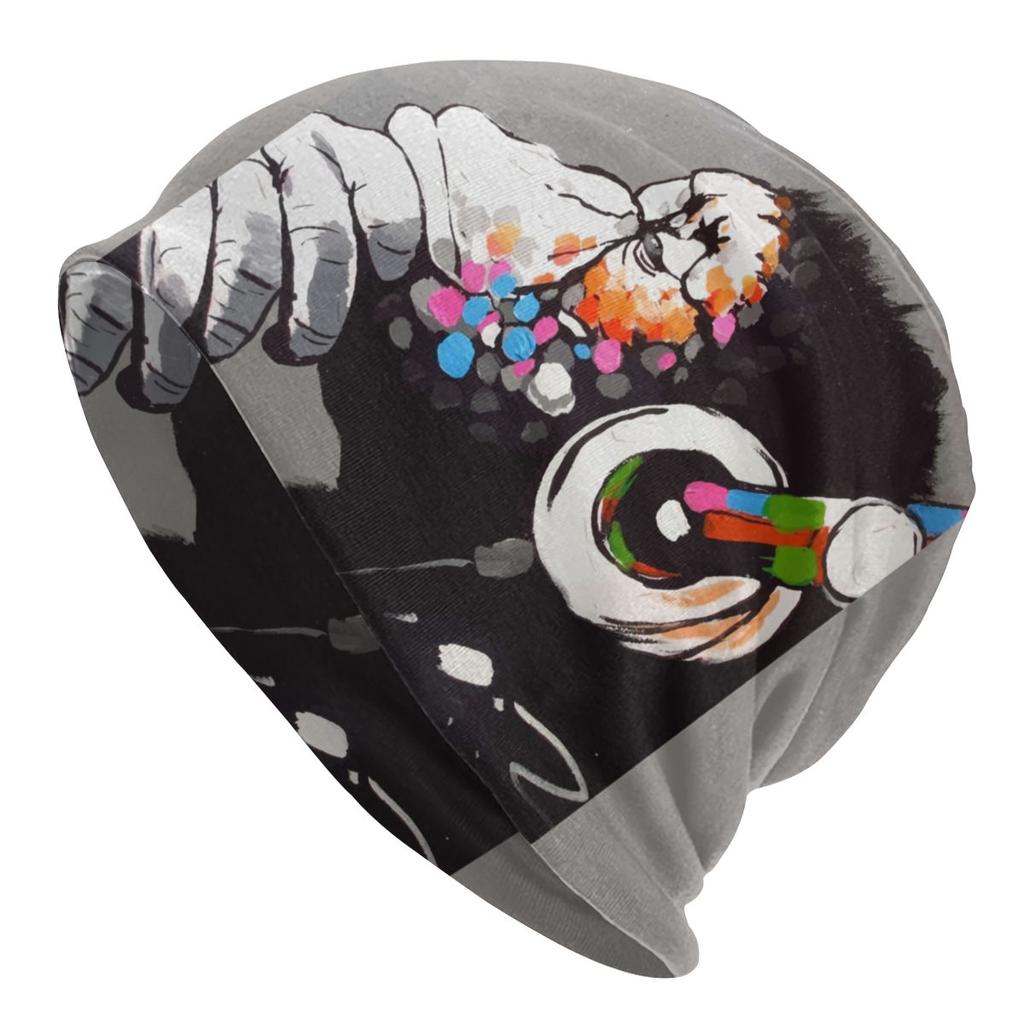 Banksy Art Graffiti Girl Heart Balloon Slouchy Beanie Unisex Women Hip Hop Winter Warm Skullies Beanies Hats Adult Knit Bonnet Cap