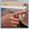 Premium Glossy Water Drop Opening Ring Men'S And Women'S, Minimalist S925 Sterling Silver Ring Ring