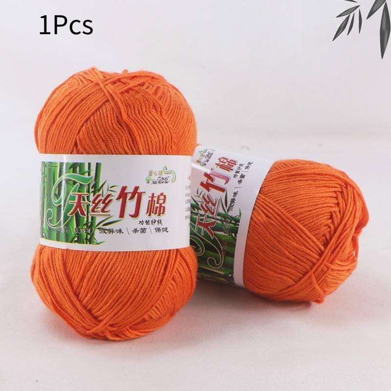 Organic Bamboo Charcoal Milk Cotton Yarn For Baby Crochet And Diy Knitting