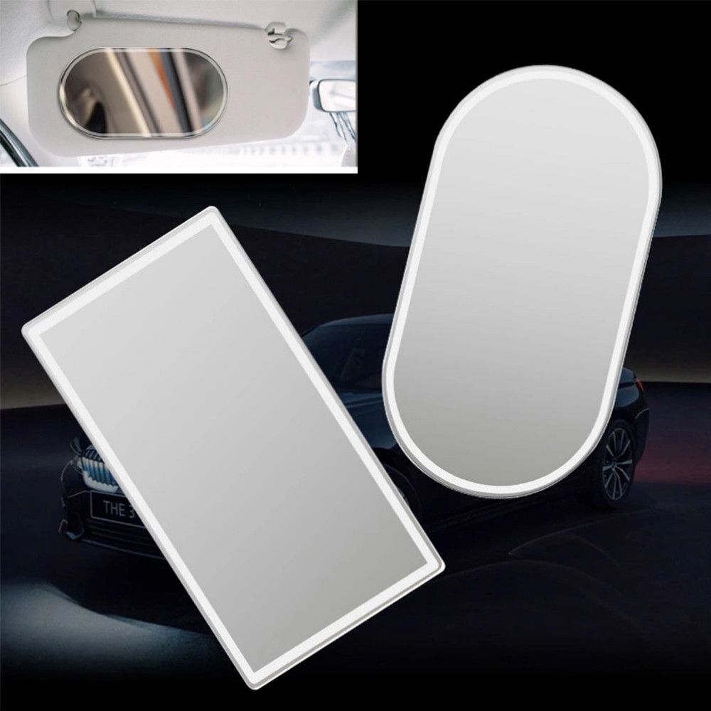Shatterproof Stainless Steel HD Auto Visor Car Makeup Mirror Car Interior Cosmetic Mirrors