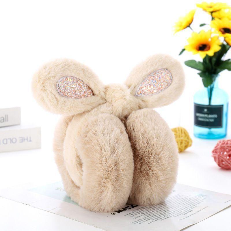 Женские высококачественные складные корейские меховые наушники для защиты от холода осенью и зимой