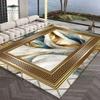 Золотой Абстрактный Роскошный Ковер для Спальни Ковры Большой Площади Прикроватные Ковры для Гостиной Мягкий Фланелевый Коврик для Отдыха Декорация